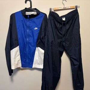 Nike Blue and White Track Suit Size Medium